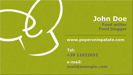 Grafica biglietto da visita